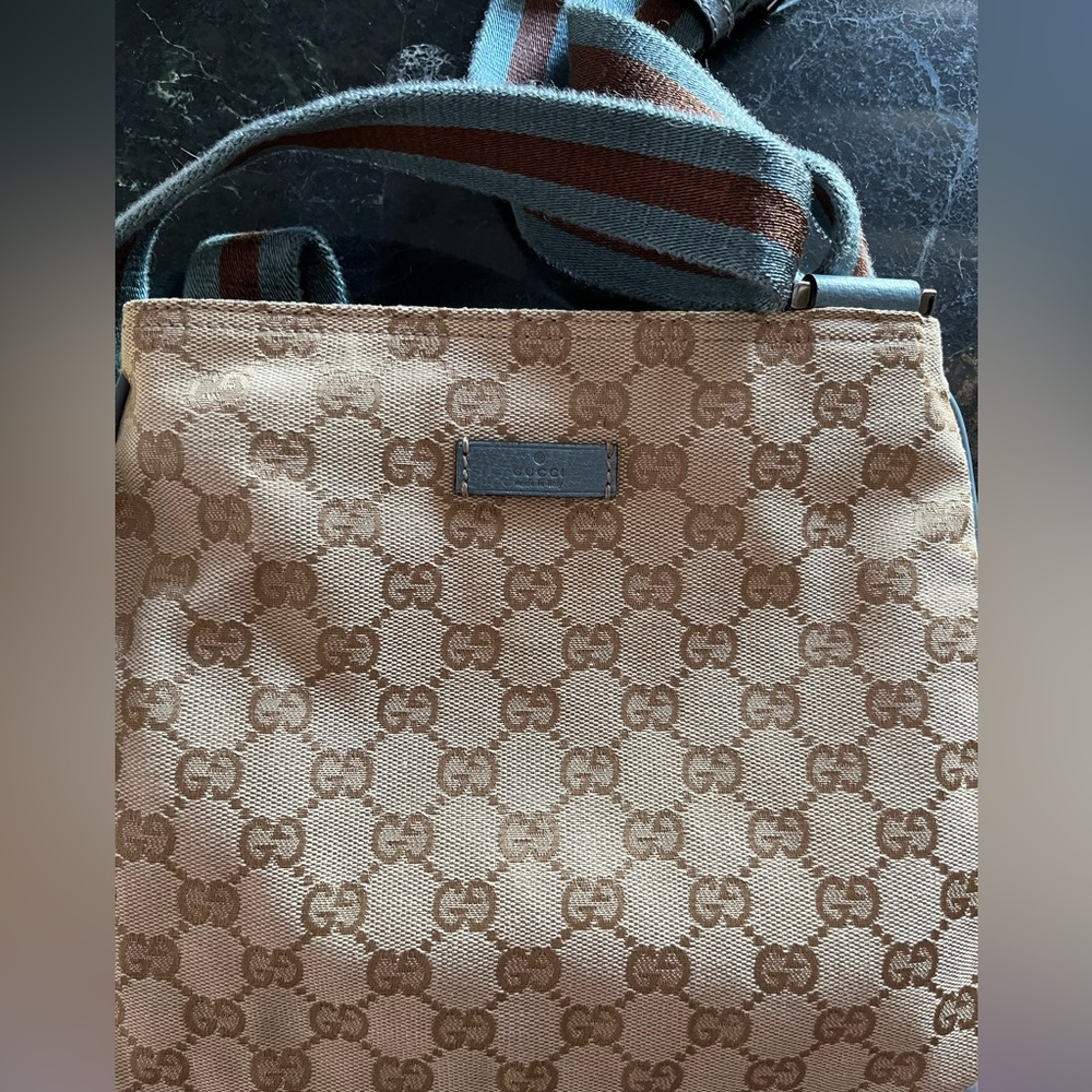 Authentic Pre-owned Gucci Cross Body, Canvas ,Brown in good condition